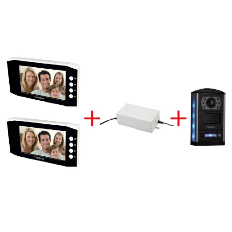 WARRIOR X7” Renkli Butonlu LCD Görüntülü Villa Kitler Obsidian(İkili)